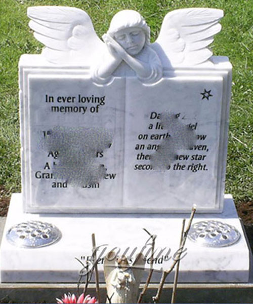 Affordable price baby angel with book design tombstone for sale