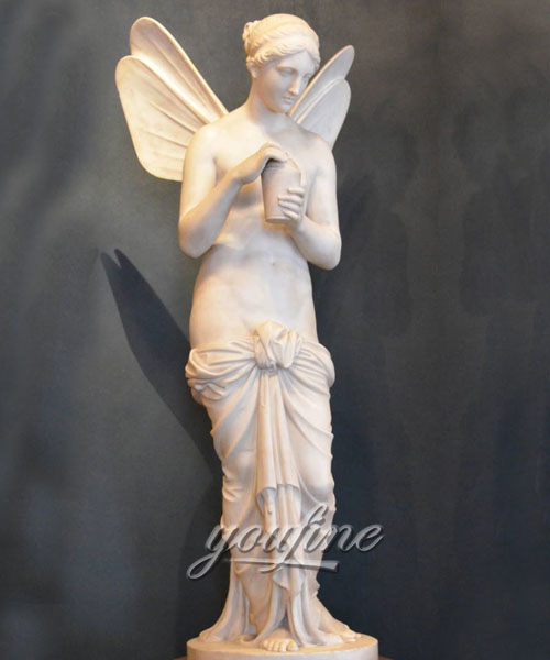 Home decor Angel wings sculpture marble statues for sale