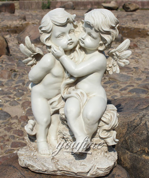 Baby boy angel in pairs design toscano figurines marble statues for sale