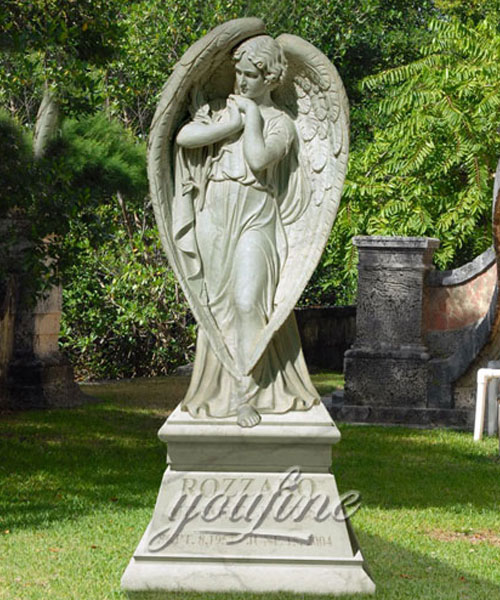 Best Detailed Carvings angel marble headstone memorial stones design for sale