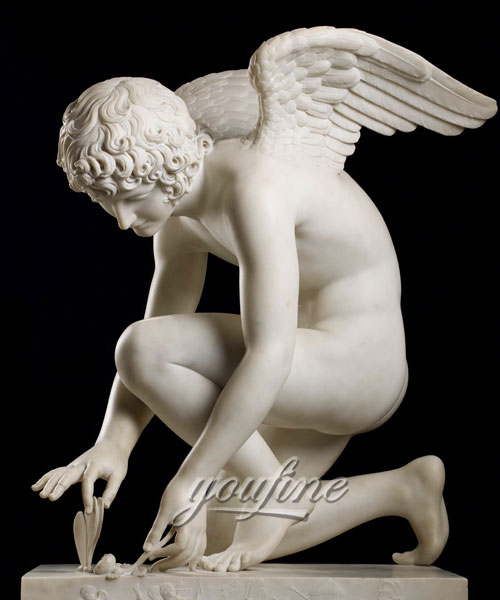 Boy angel figurines outdoor for home decoration