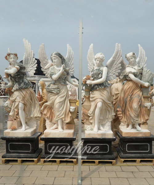 Factory Price Four Season Women Statues with wing for garden decor