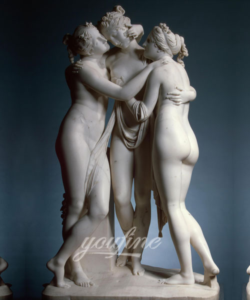 Famous Western Marble Three Graces Lady Statue for garden sale