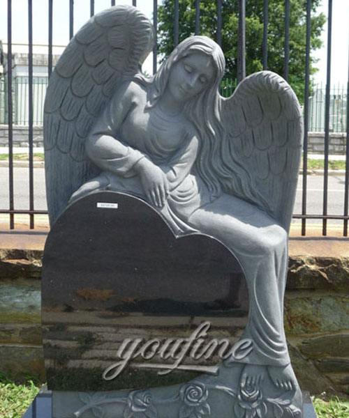 Granite stone Angel Heart Shaped Granite Tombstone grave markers