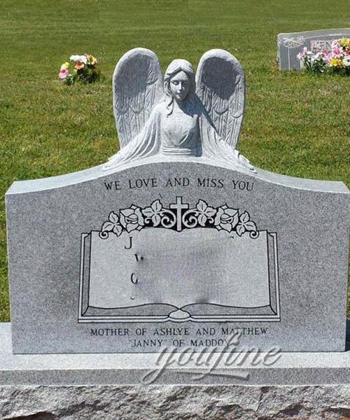 Hot selling granite angel affordable headstones for grave design