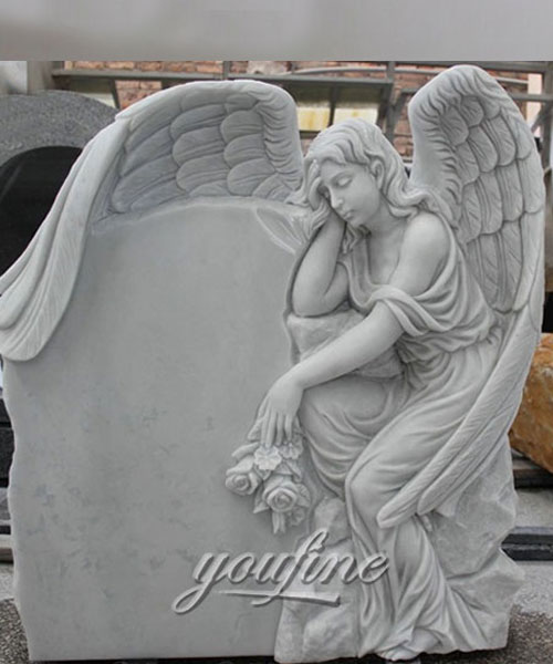 How to buy Hand Carved Angel marble stone cheap headstones