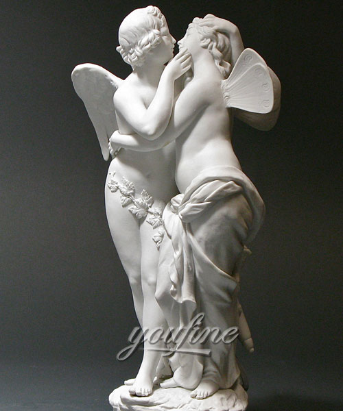 Indoor Amor und psyche statue angle in pairs for sale