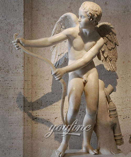 Indoor Cupid angel marble statue for home decor