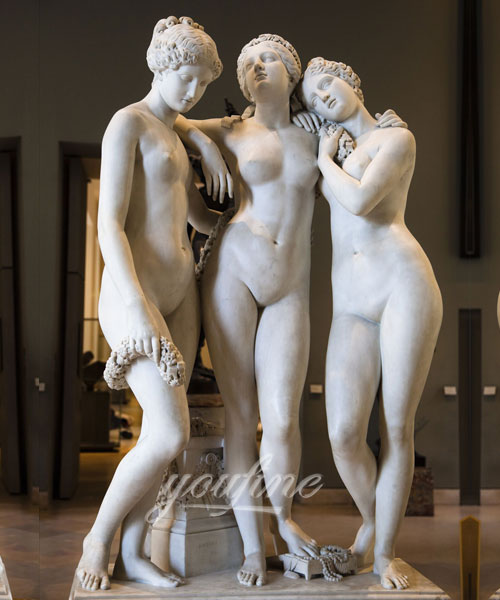 Classical Marble Three Graces Sculptures Famous Art for Sale MOKK-212