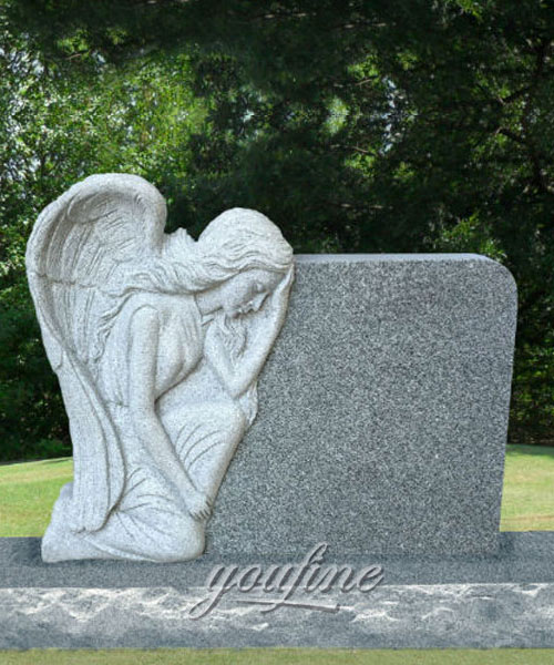 Marble Stone Carving Headstone Weeping Angel Monument