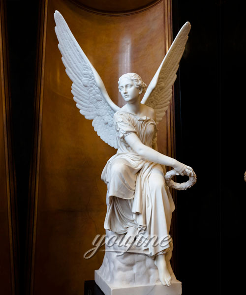Outdoor garden angel statues marble statues for sale