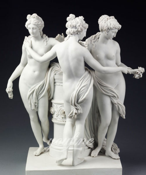 The three graces with white marble carving for garden