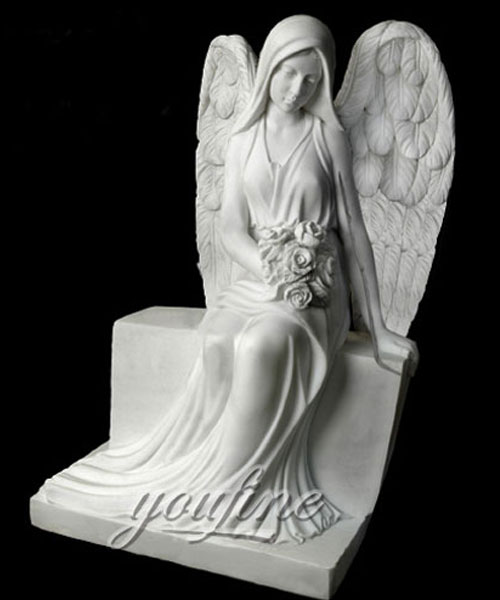 How to buy the sitting graving angel headstone design