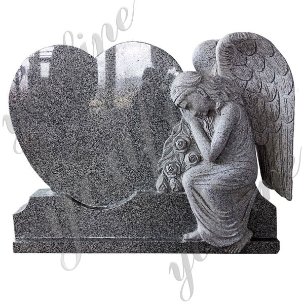 Stone praying angel with heard grave monuments design for sale