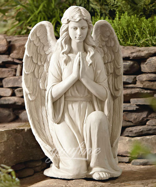 Praying marble angel garden statue for home decor