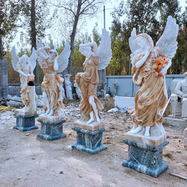 Mixed Colors Seasons Goddess Outdoor Garden Marble Statues Sale MOKK-642