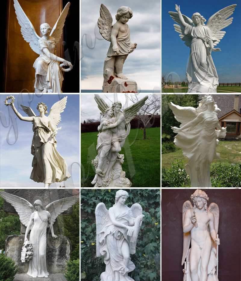 Outdoor Marble Statues Decor Life Size Stone Large Praying