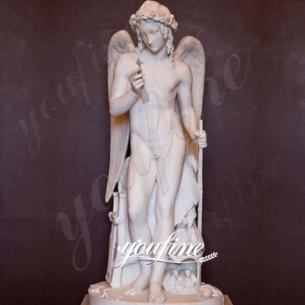 Famous Art Cupid from Thorvaldsen Museum Angel Marble Statue for Sale MOKK-213