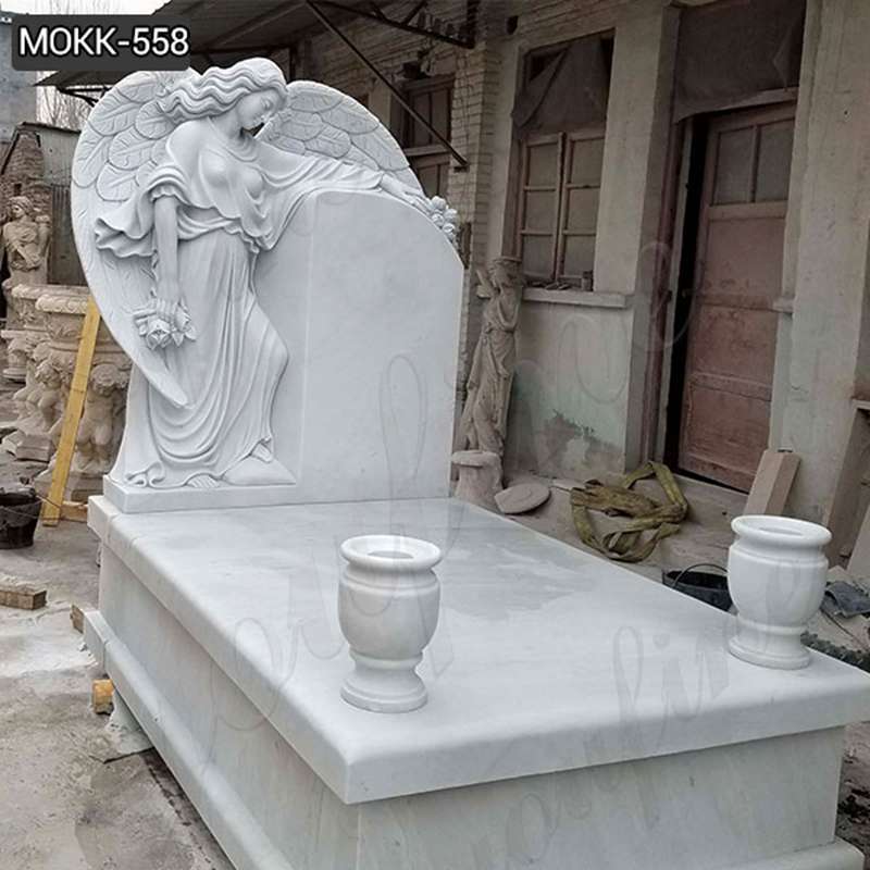 Marble Angel Memorial Tombstone China Supplier MOKK-558