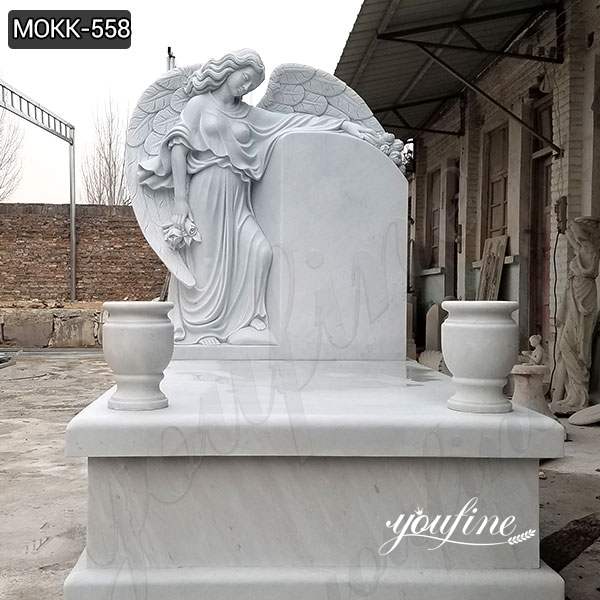 Marble Angel Memorial Tombstone China Supplier MOKK-558