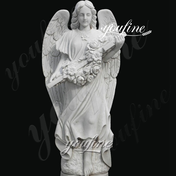 Outdoor Life Size Marble Angel Statue for Garden Ornaments BOKK-262