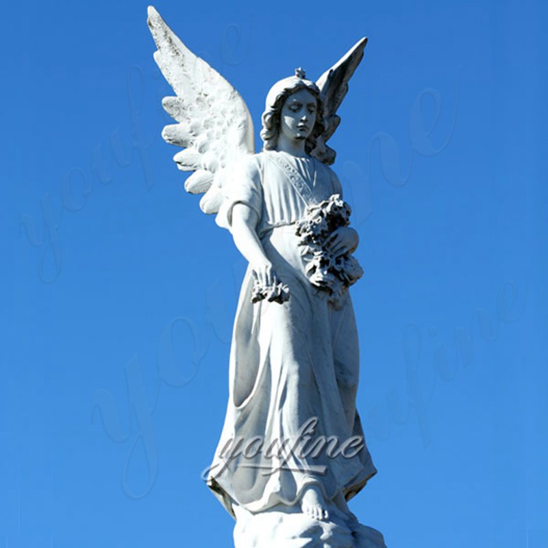 Large Angel Marble Statue for Square Ornaments BOKK-265