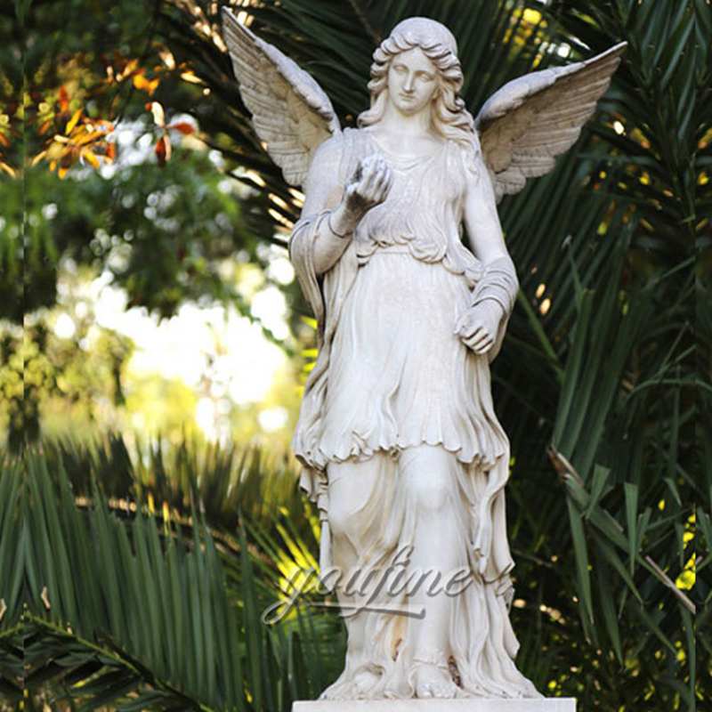 Large Marble Angel with Wings Statues for Decoration for sale