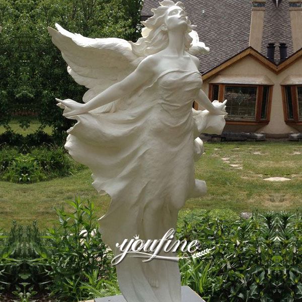 Life Size Marble Angel Statue Square Decoration for Sale MOKK-293