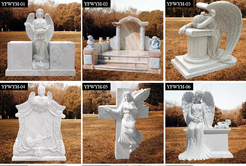 Natural Angel Headstone monument for sale MOKK-569