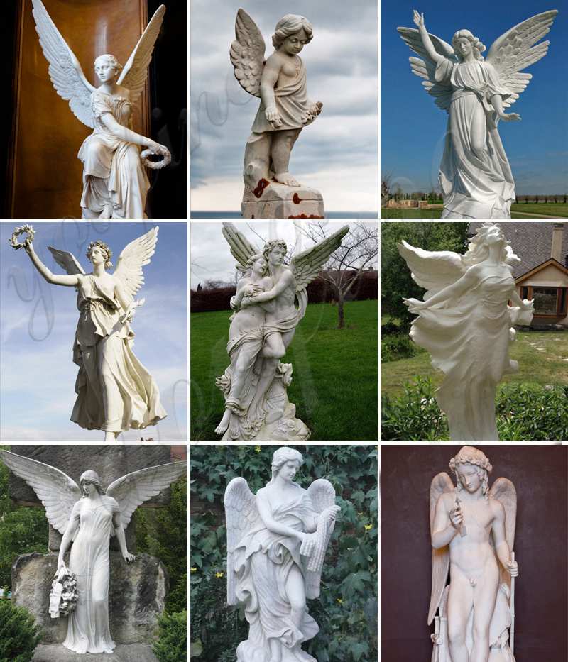 Large Marble Garden Angel Statue Cemetery