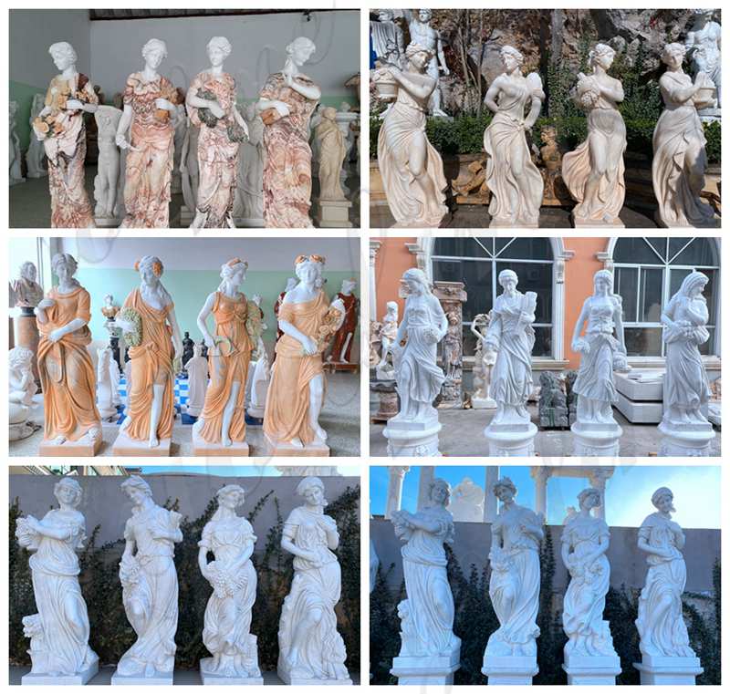 Garden Marble Statues Beige Four Seasons Goddess Sale