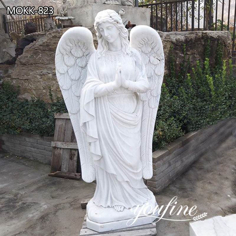 Large Size Marble Pray Angel Statue for Sale MOKK-823