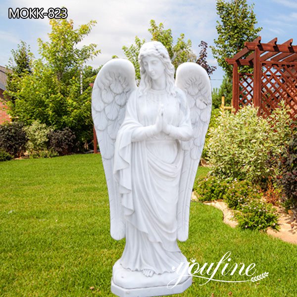 Large Size Marble Pray Angel Statue for Sale MOKK-823