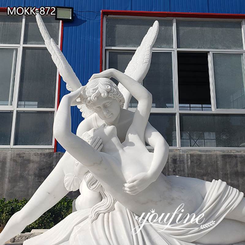 Life Size Cupid and Psyche Marble Angel Statue for Sale MOKK-872