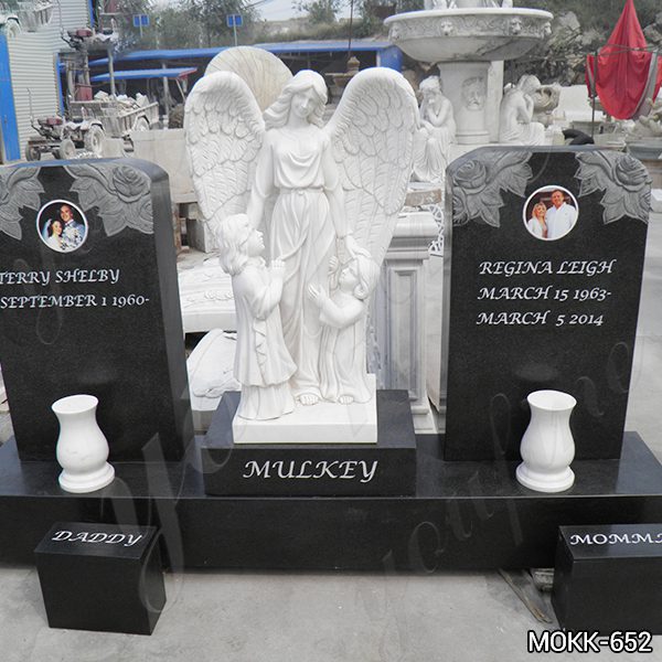 Angel Mother and children Sculpture Headstone for Sale MOKK-652