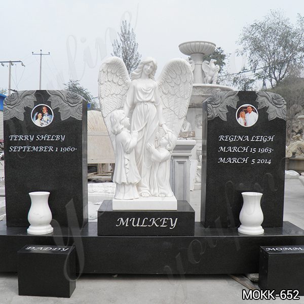 Angel Mother and children Sculpture Headstone for Sale Mokk-652 (4)