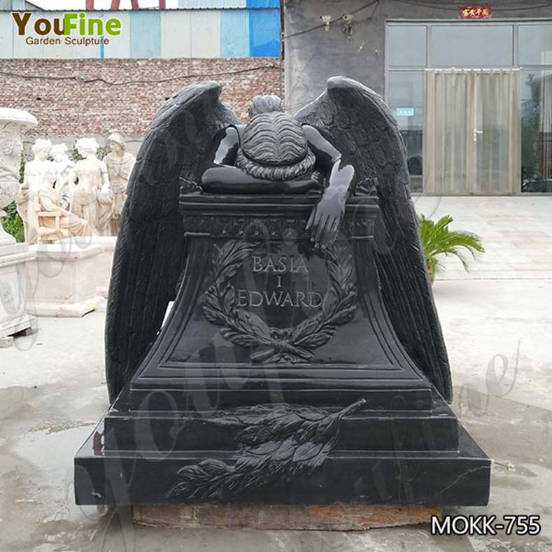 Hot Sell Classical Black Granite Headstone for Sale MOKK-775