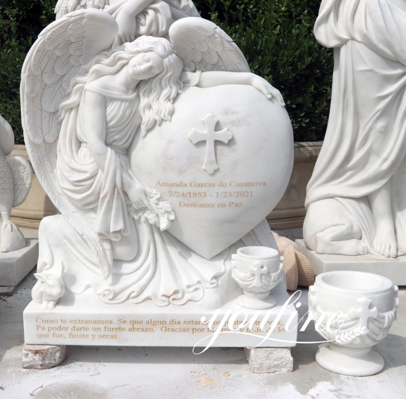Polished Hand Craft Marble Tombstone for Sale MOKK-941