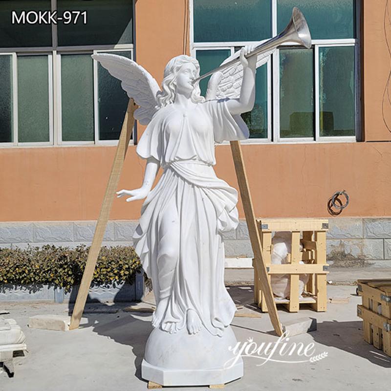Memorial Life-size Marble Angel Statue Garden Decor for Sale MOKK-971