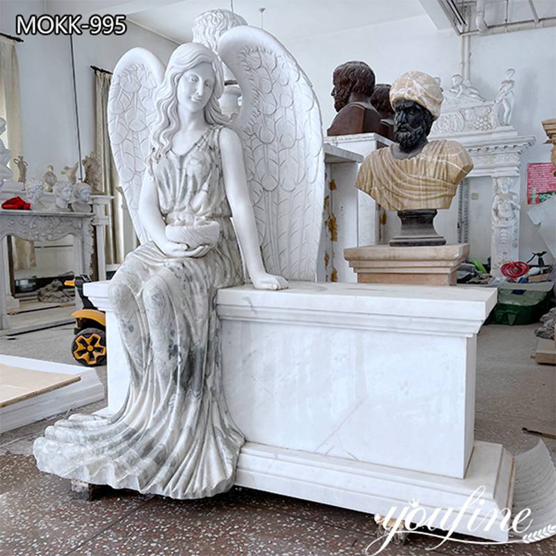 Life-Size Angel Marble Monument Statue Design for Sale MOKK-995