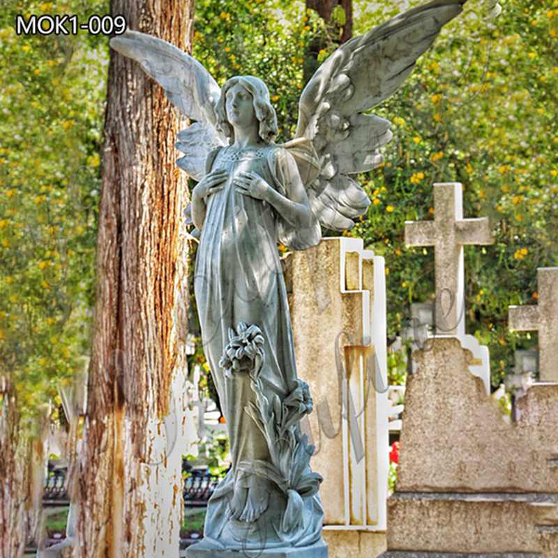 Marble Angel Tombstone Modern Unique Design Prices Factory Supplier MOK1-009