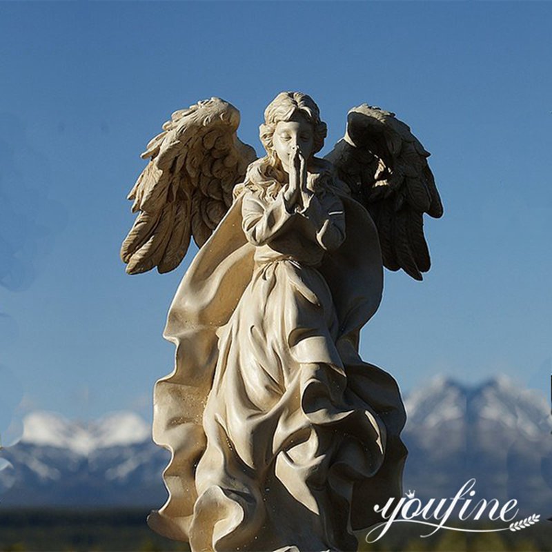 Marble Angel Sculpture Details: