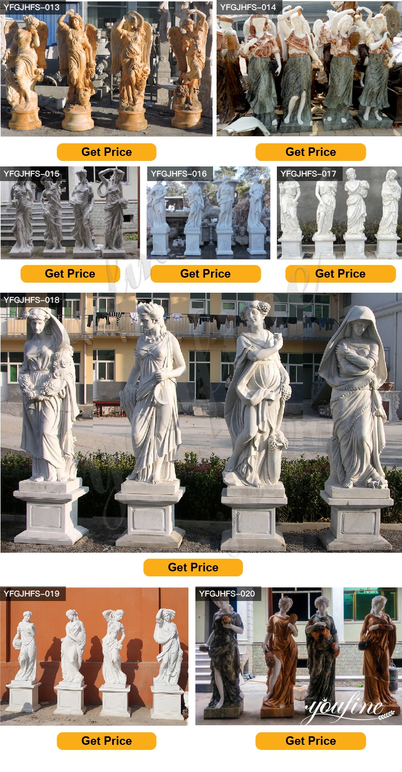 Hand Carved Marble Four Season Statues Decor for Garden Supplier MOK1-059