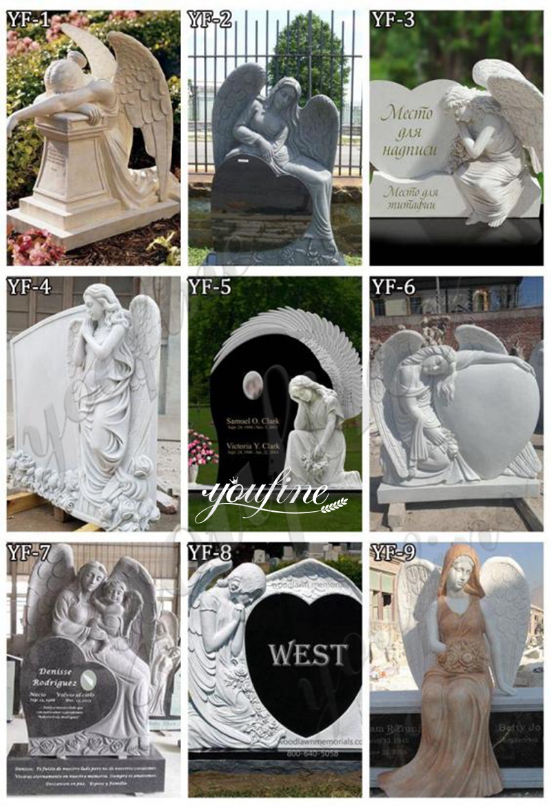 Customized Marble Monuments Headstones Angel for Sale MOKK-650