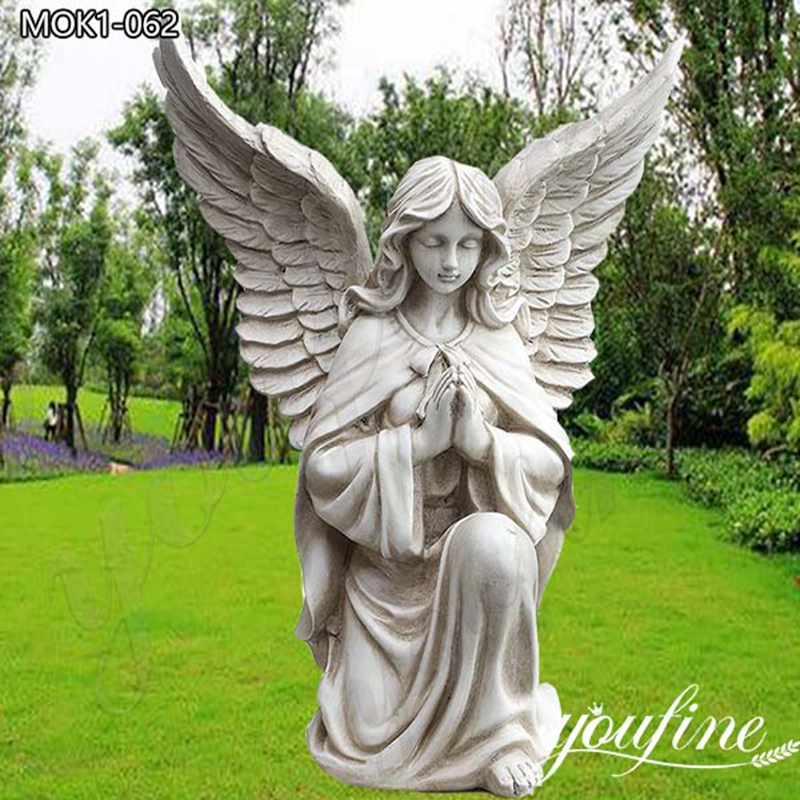 High Quality Outdoor Marble Praying Angel Statues for Sale MOK1-062