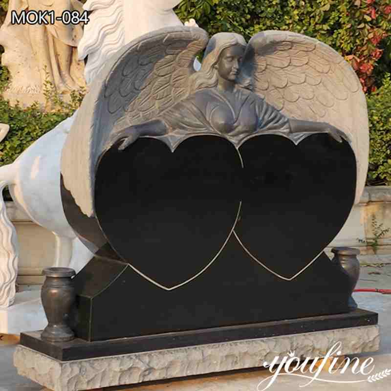 Large Hand Carved Marble Guardian Angel Headstone with Competitive Price MOK1-084