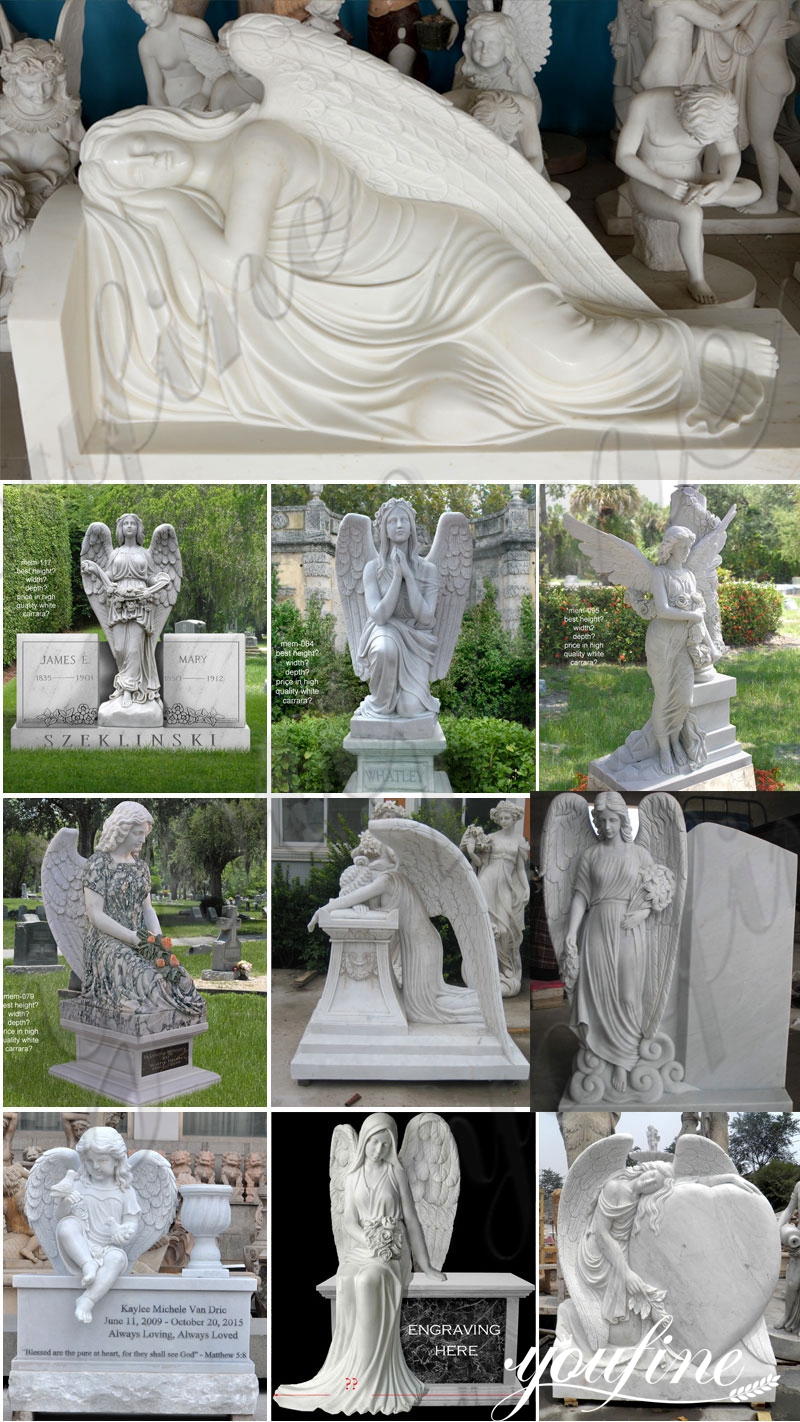 Hand Carved Beautiful Angel Headstones with Competitive Price MOKK-570