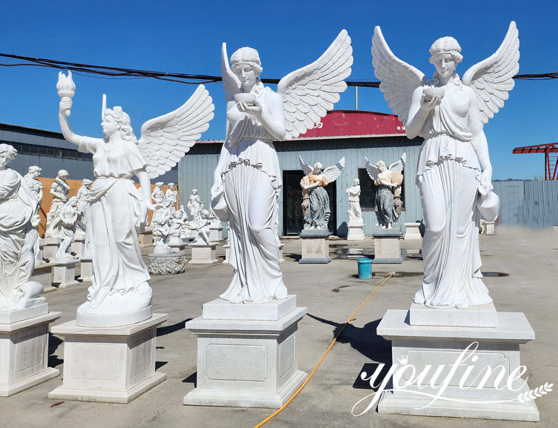 Natural marble angel-YouFine Statue