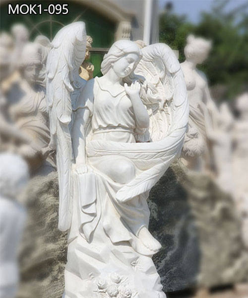 Best Quality Natural Marble Angel Garden Statue Wholesale MOK1-095