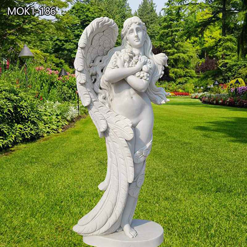 Custom Hand Carved Marble Angel Statue for Garden MOK1-186